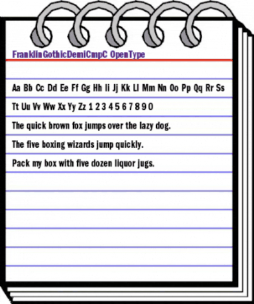 FranklinGothicDemiCmpC Regular animated font preview