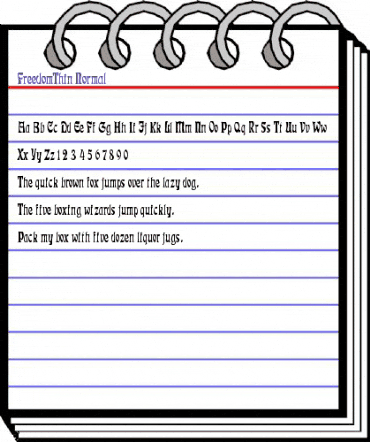 FreedomThin Normal animated font preview