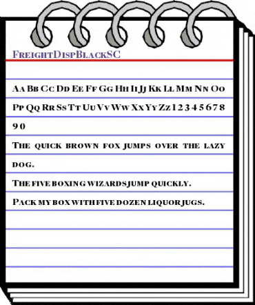 FreightDispBlackSC Regular animated font preview