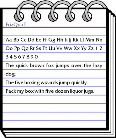 FrizQuaT Regular animated font preview