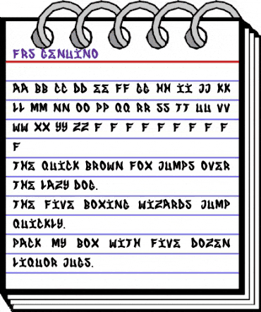 FRS GENUINO Regular animated font preview