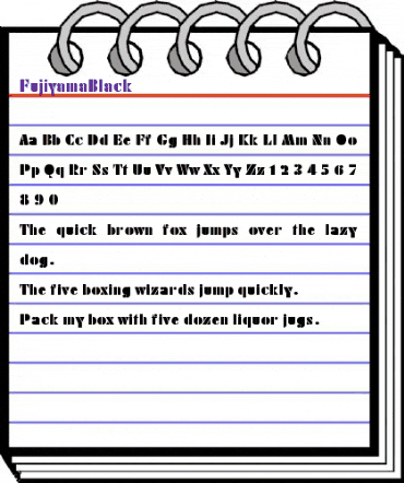 FujiyamaBlack Regular animated font preview
