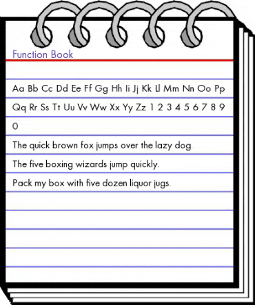 Function Book animated font preview