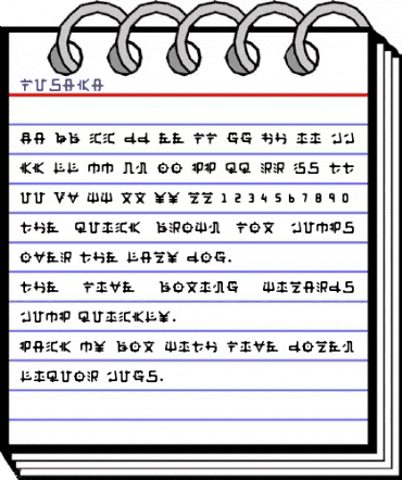 Fusaka Regular animated font preview