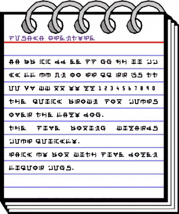Fusaka Regular animated font preview