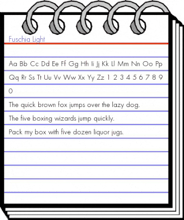 Fuschia Light Regular animated font preview