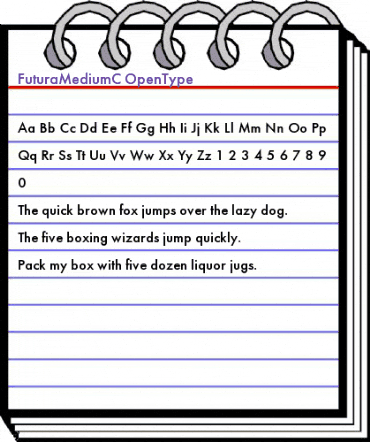 FuturaMediumC Regular animated font preview