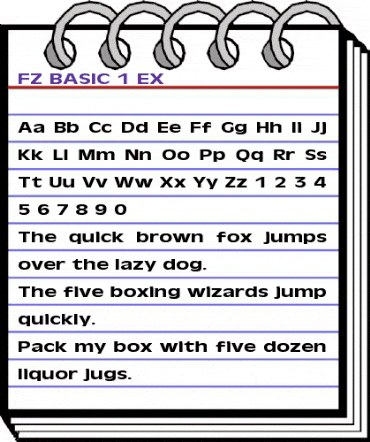 FZ BASIC 1 EX Normal animated font preview