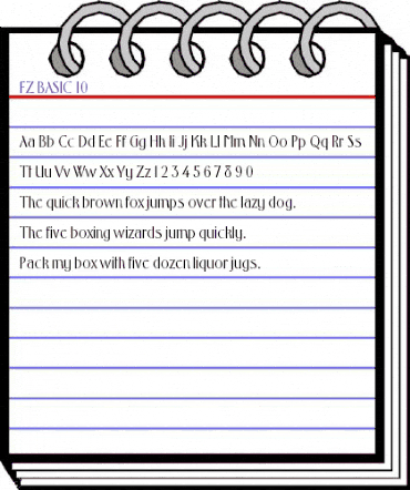 FZ BASIC 10 Normal animated font preview