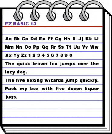 FZ BASIC 13 Normal animated font preview