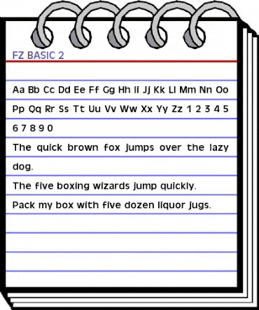 FZ BASIC 2 Normal animated font preview