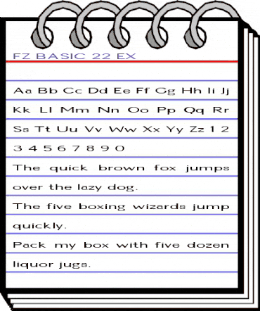 FZ BASIC 22 EX Normal animated font preview