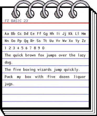 FZ BASIC 23 Normal animated font preview