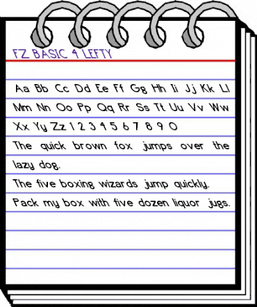 FZ BASIC 4 LEFTY Normal animated font preview