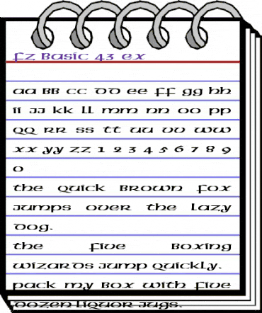 FZ BASIC 43 EX Normal animated font preview