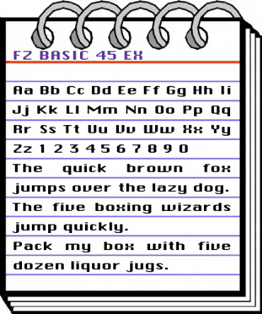 FZ BASIC 45 EX Normal animated font preview