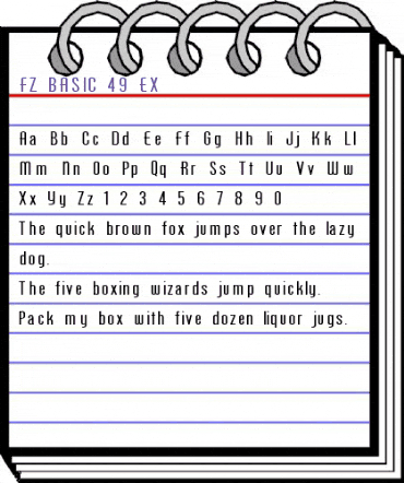 FZ BASIC 49 EX Normal animated font preview