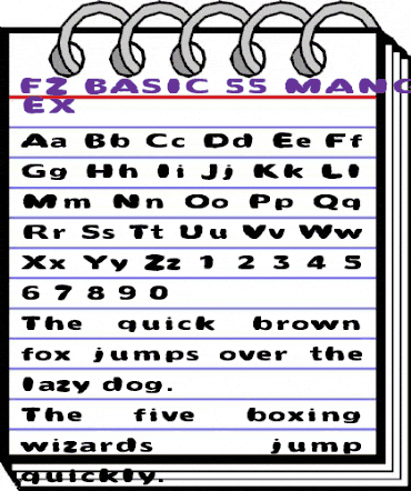 FZ BASIC 55 MANGLED EX Normal animated font preview