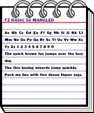 FZ BASIC 56 MANGLED Normal animated font preview
