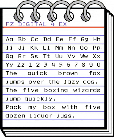FZ DIGITAL 4 EX Normal animated font preview