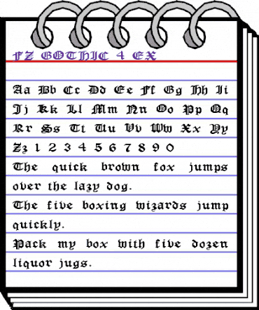 FZ GOTHIC 4 EX Normal animated font preview