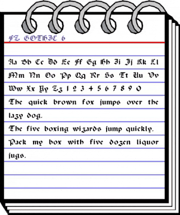 FZ GOTHIC 6 Normal animated font preview