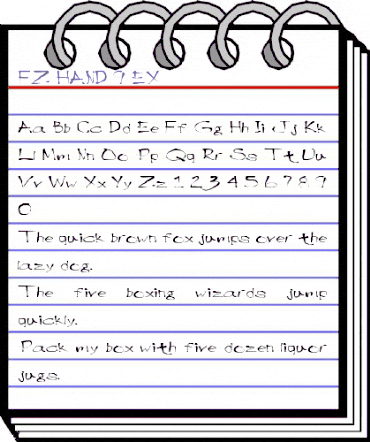 FZ HAND 9 EX Normal animated font preview