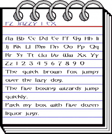 FZ JAZZY 1 EX Normal animated font preview