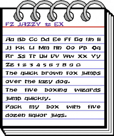 FZ JAZZY 12 EX Normal animated font preview
