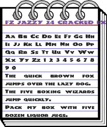 FZ JAZZY 24 CRACKED EX Normal animated font preview