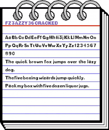 FZ JAZZY 36 CRACKED Normal animated font preview