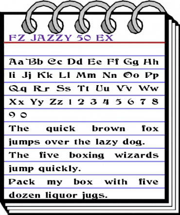 FZ JAZZY 50 EX Normal animated font preview