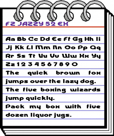 FZ JAZZY 52 EX Normal animated font preview