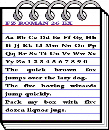 FZ ROMAN 26 EX Normal animated font preview