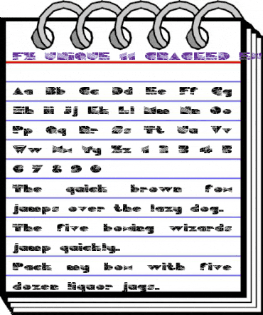 FZ UNIQUE 11 CRACKED EX Normal animated font preview