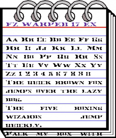 FZ WARPED 17 EX Normal animated font preview