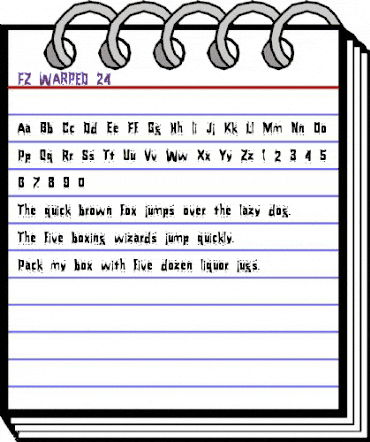 FZ WARPED 24 Normal animated font preview