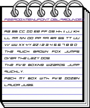 F-Zero GX Menu Font Rounded Italic animated font preview