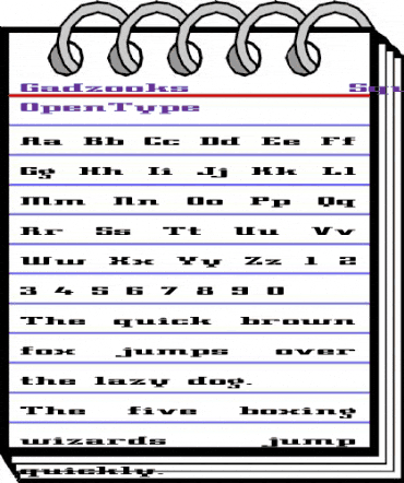 Gadzooks Squared animated font preview