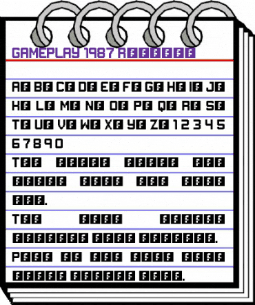 GAMEPLAY 1987 Regular animated font preview