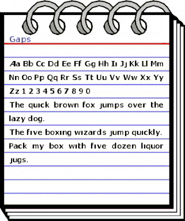 Gaps Regular animated font preview