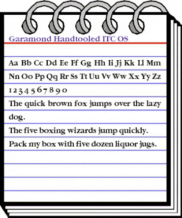 Garamond Handtooled ITC OS Regular animated font preview