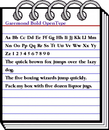 Garemond-Bold Regular animated font preview