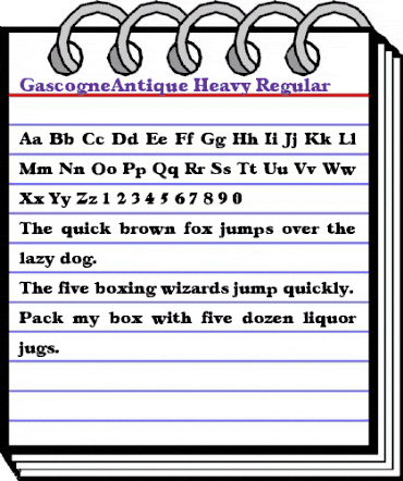 GascogneAntique-Heavy Regular animated font preview