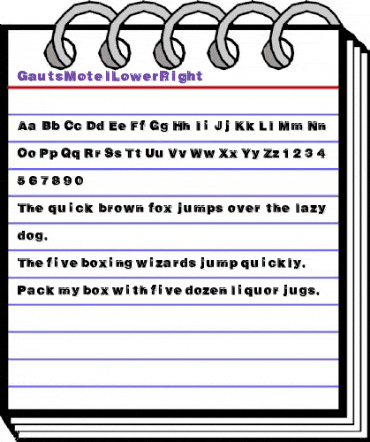 GautsMotelLowerRight Regular animated font preview