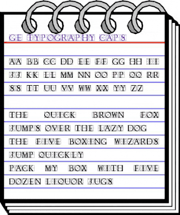 GE Typography Caps Regular animated font preview