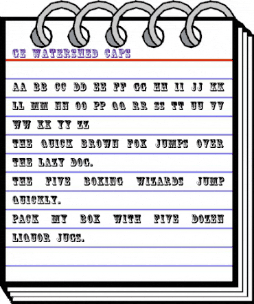 GE Watershed Caps Regular animated font preview