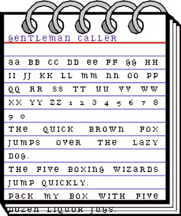 Gentleman Caller Regular animated font preview