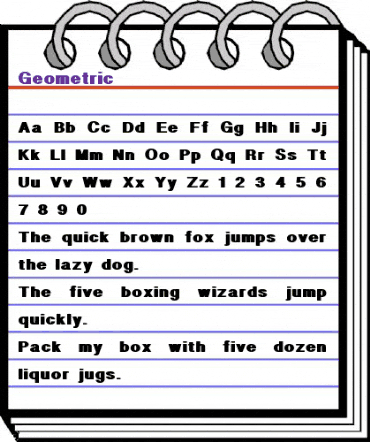 Geometric Regular animated font preview