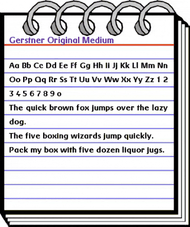Gerstner BQ Regular animated font preview